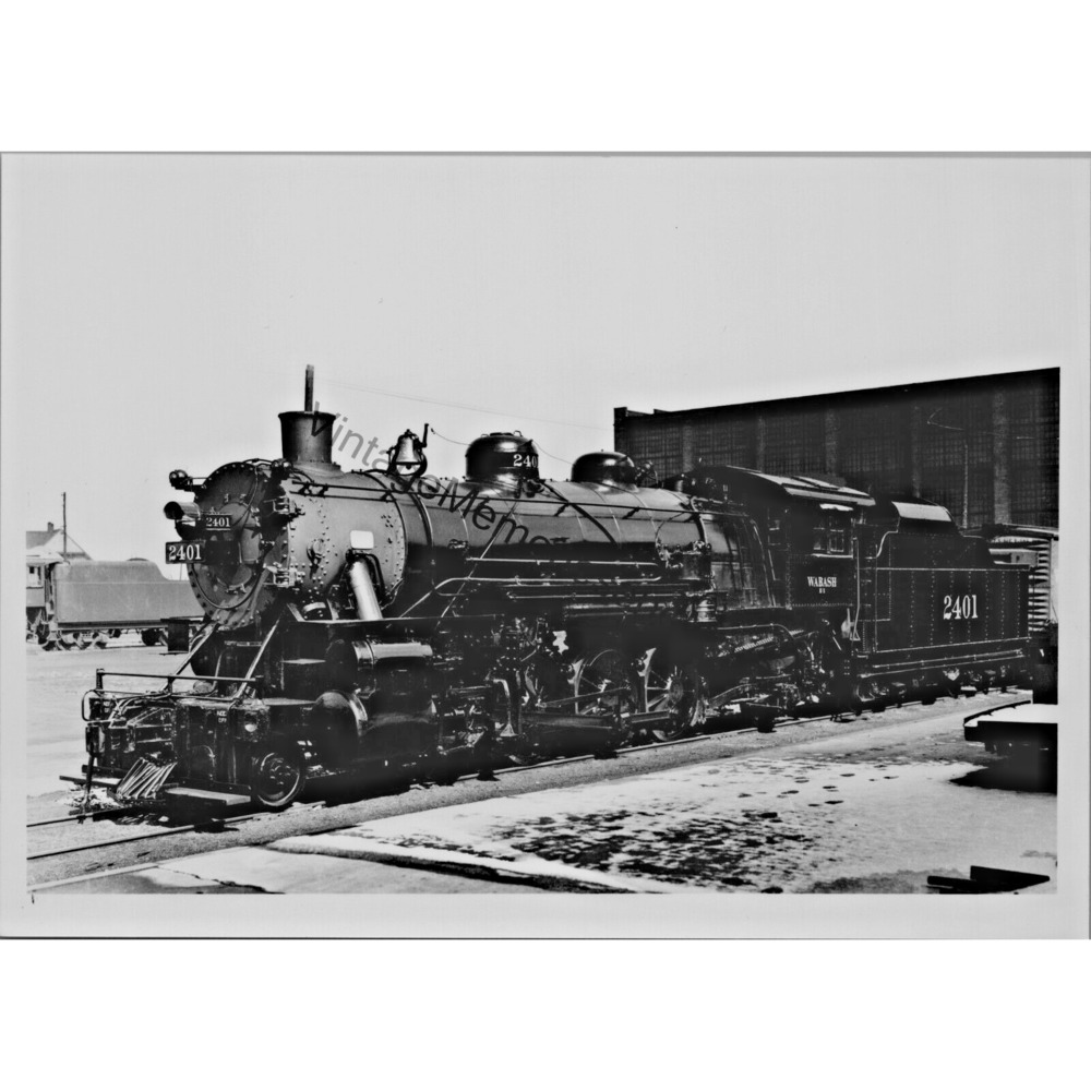 Vintage Wabash 2401 Steam Locomotive 5"X7"‎ Real Photo T2-80